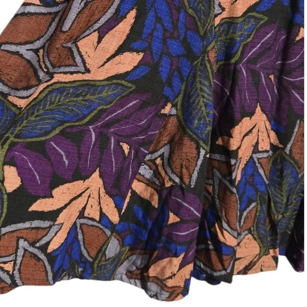 Boho Matching Set Medium Floral Skirt & Top Earth Tone Vintage Cottagecore Chic